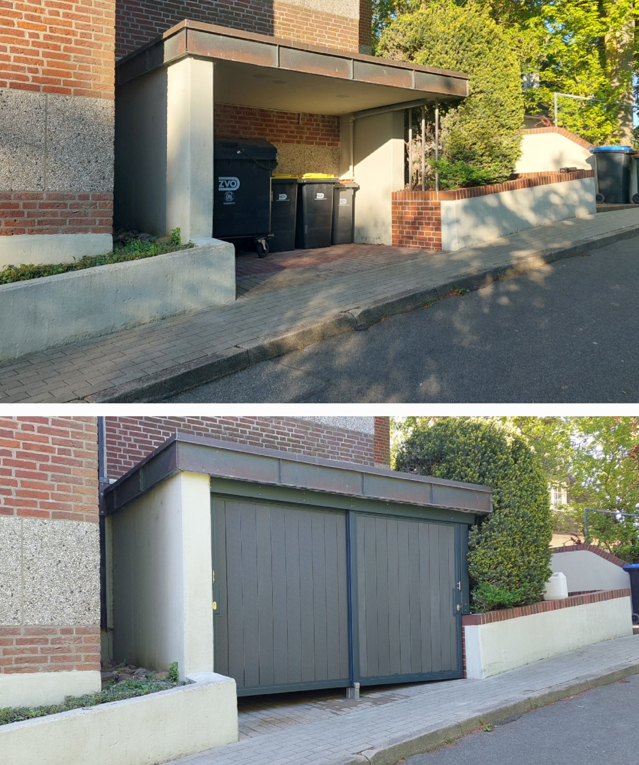 Schiebetore für Müllhaus