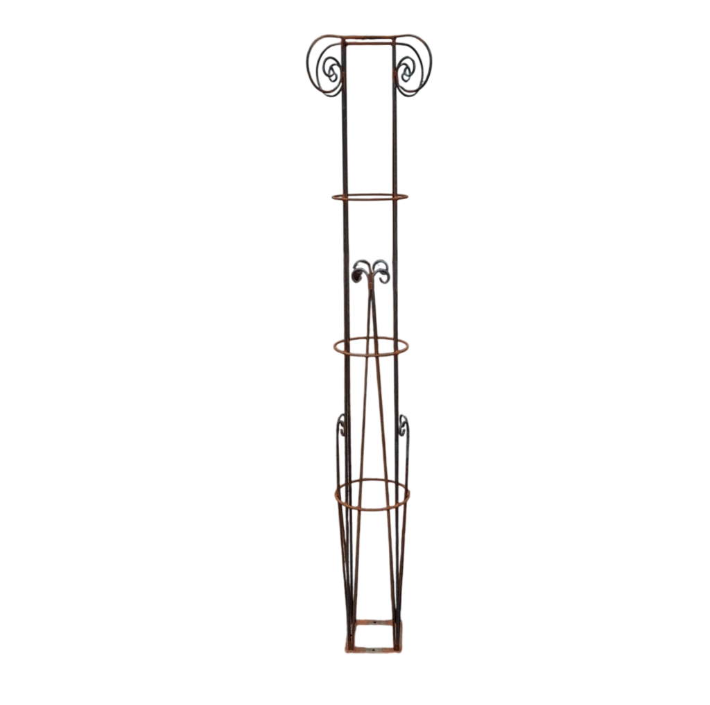 Schmiedeeiserne Ranksäule rund Artikelnummer 72S0300 als Stele Ständer für das modulare Pergola- und Rankgestellsystem Homeland 72